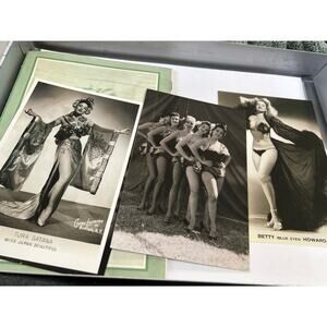Four Black and White Pinup Postcards Modern Made
